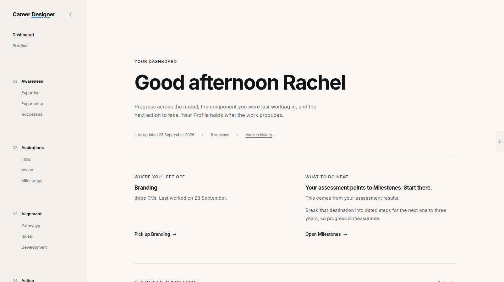 Career Designer Dashboard